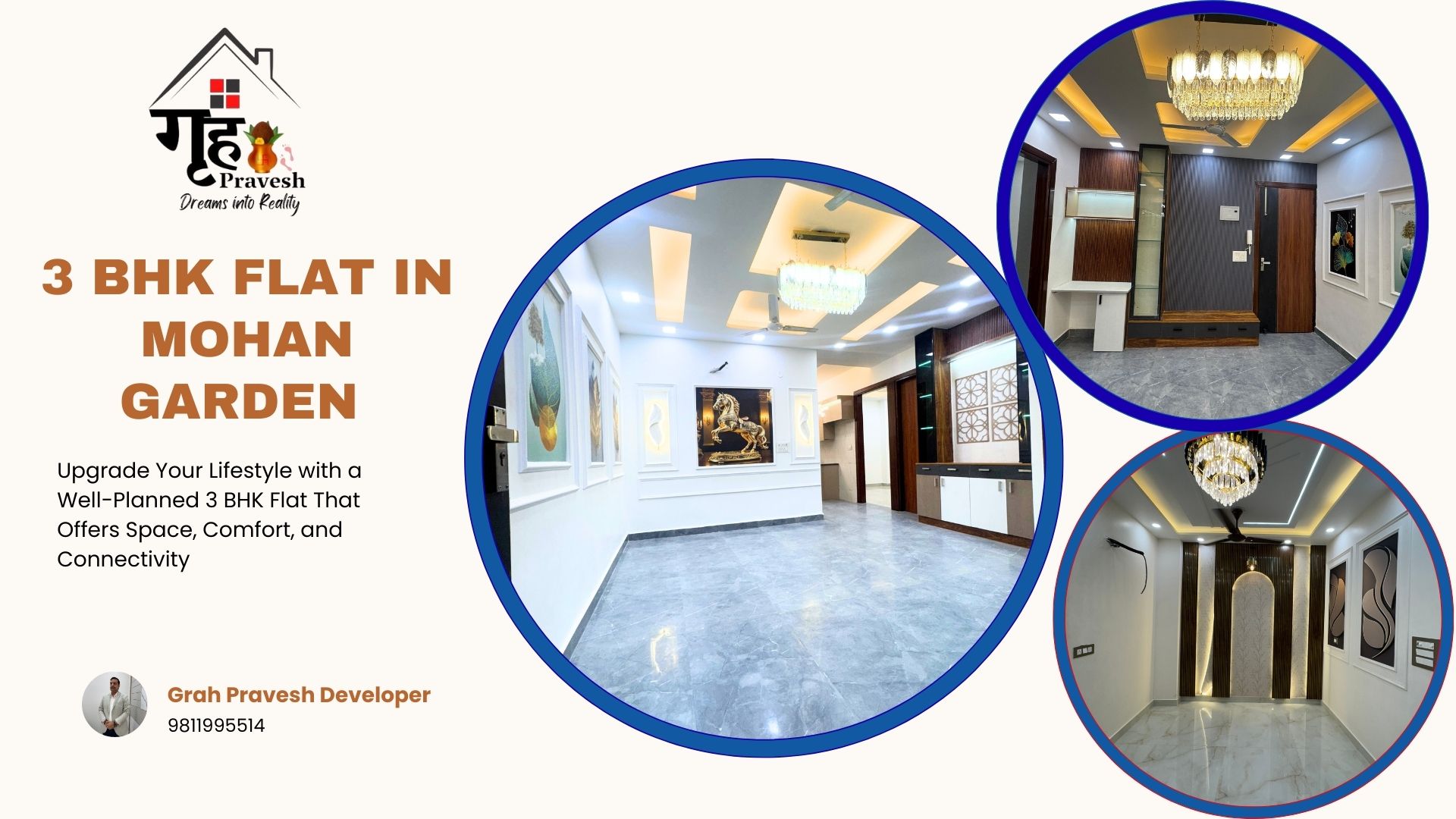 3BHK Flat in Mohan Garden Uttam Nagar New Delhi