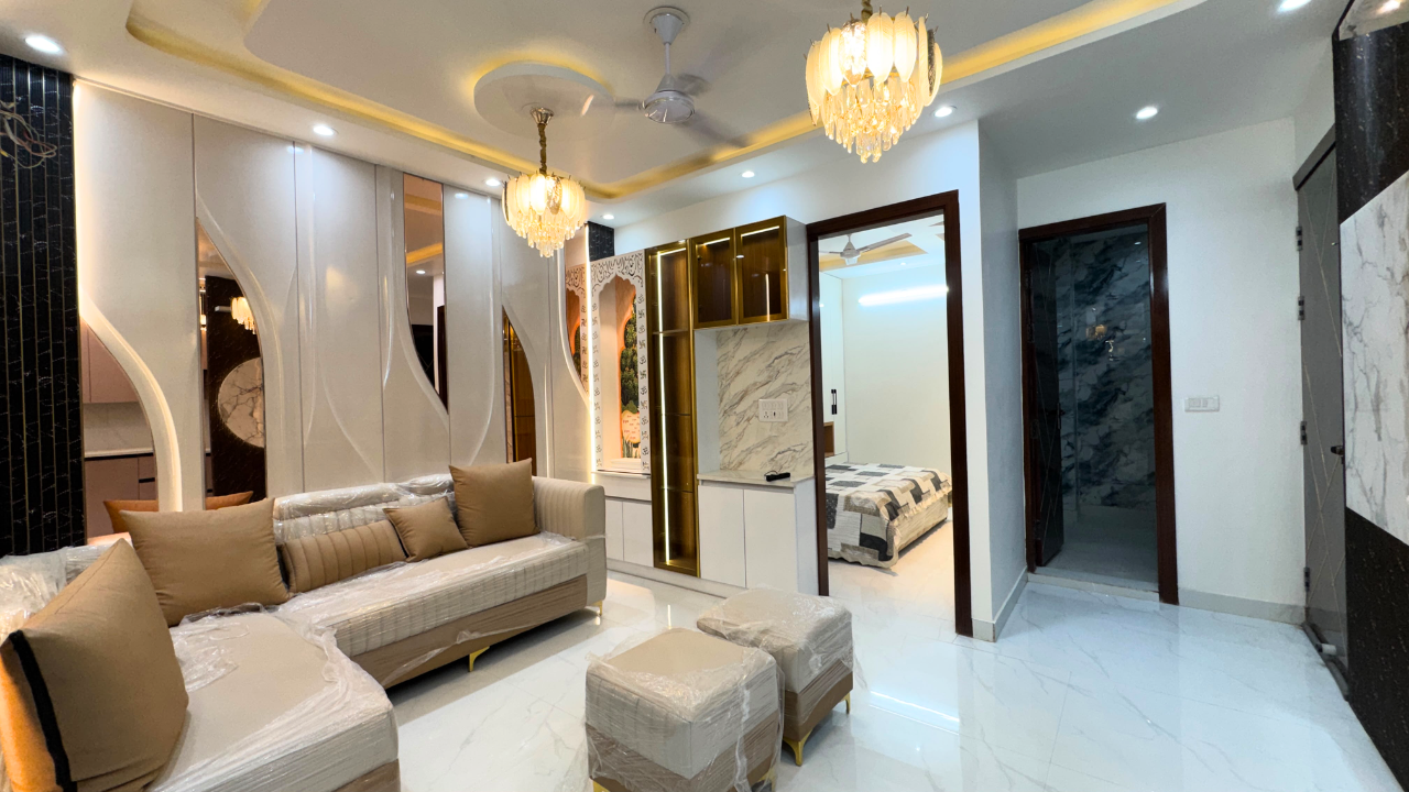 Premium Semi Furnished 3 BHK Flat in Om Vihar Uttam Nagar Delhi | Ready to Move Home